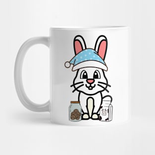 Cute Bunny is having a midnight snack Mug